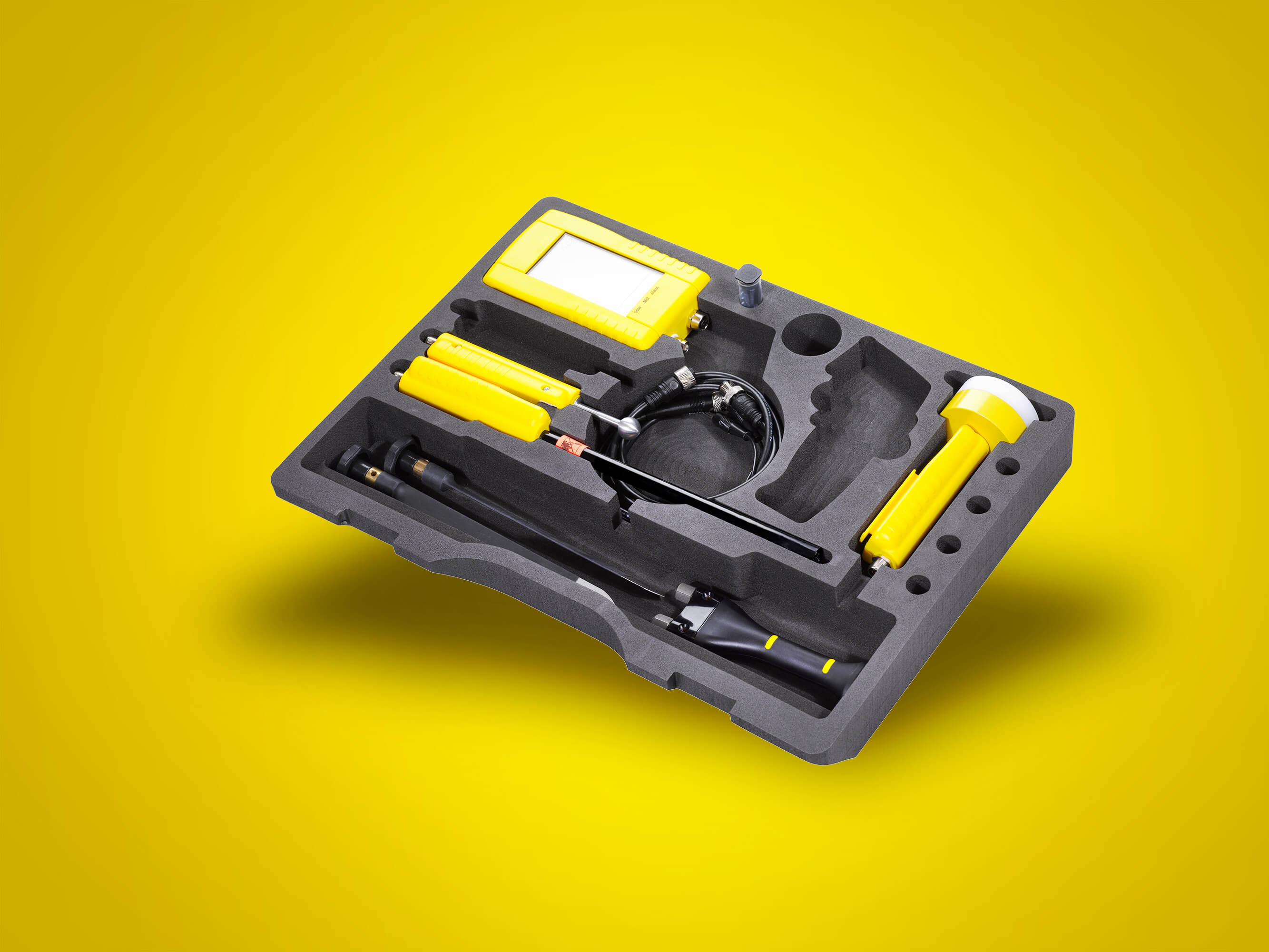 Robuste Werkzeugeinlage für Koffer von aixPAD